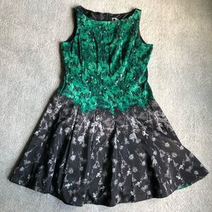 Julian Taylor - Green & Black Ombré Dress